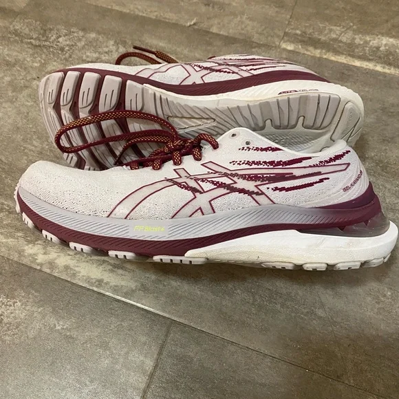 ASICS Maroon and White Athletic Sneakers - Picture 2 of 4